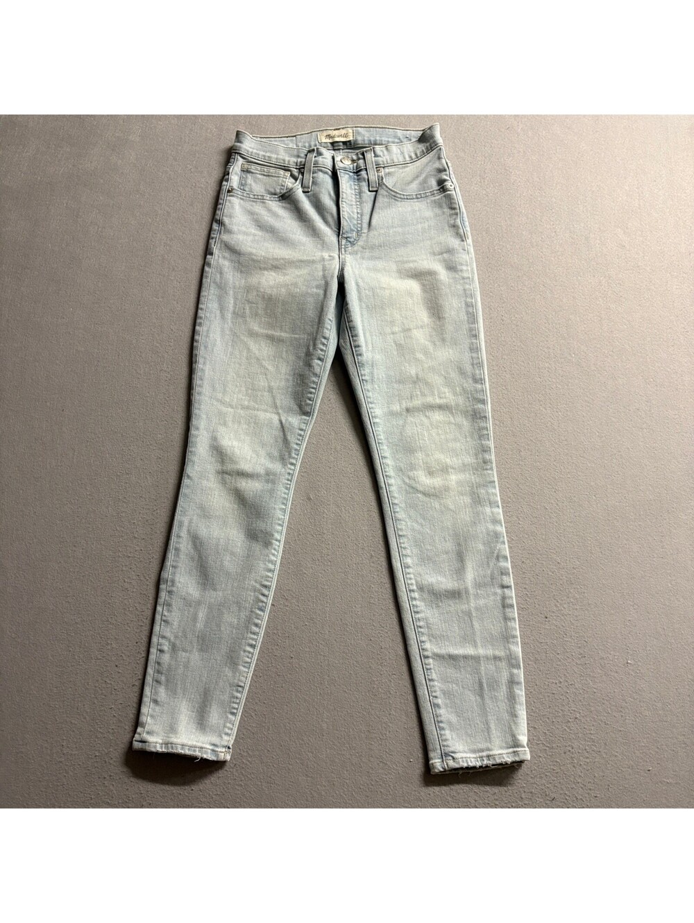 Madewell 9 Inch Mid Rise Skinny Crop Jeans Womens 25T Light Wash Denim Stretch
